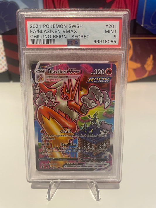 2021 Pokémon SWSH FA/Blaziken Vmax Chilling Reign - PSA 9