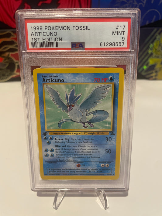 1999 Pokémon Fossil Articuno 1st Edition - PSA 9